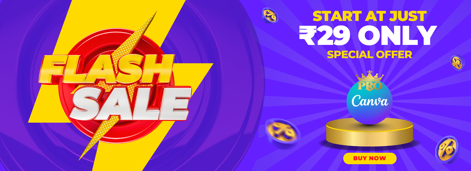 canva ₹29 for one month